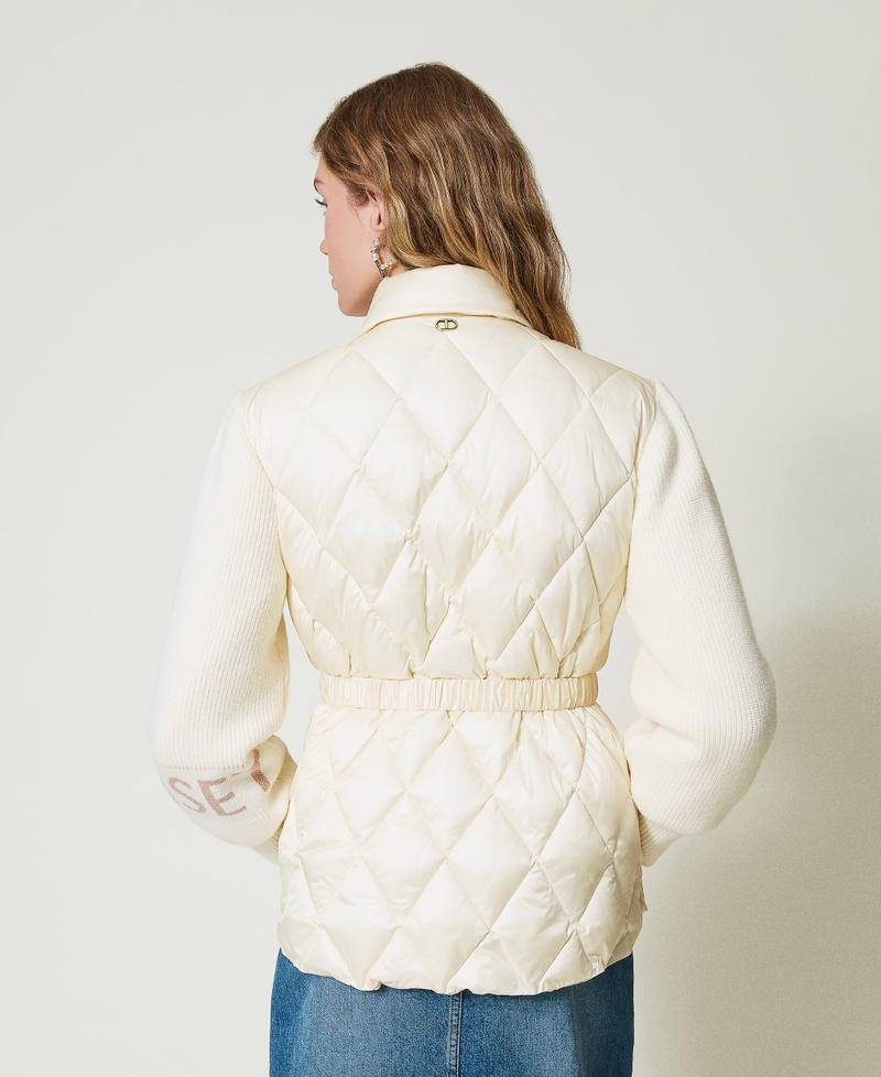 Scee by twin set Piumino trapuntato con maniche in maglia Negozio online di fabbrica