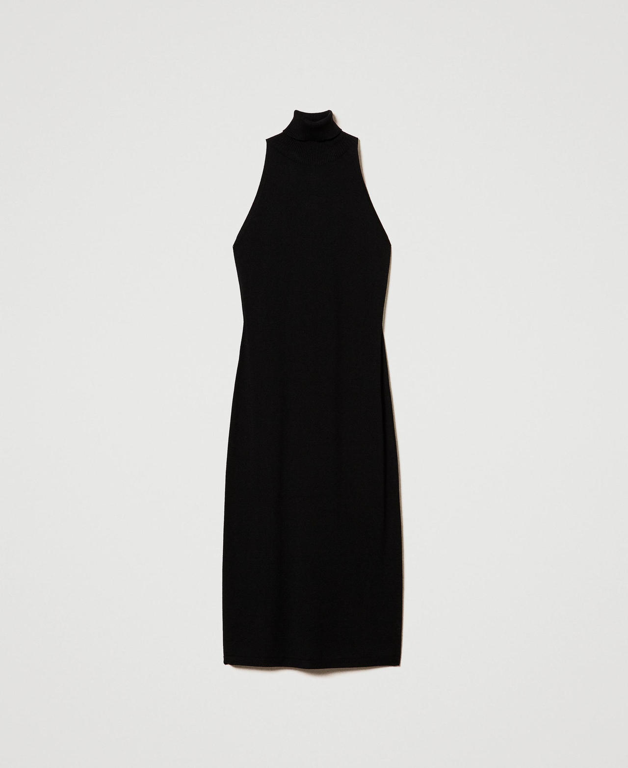 Scee by twin set Abito halter longuette in maglia Prezzo di fabbrica