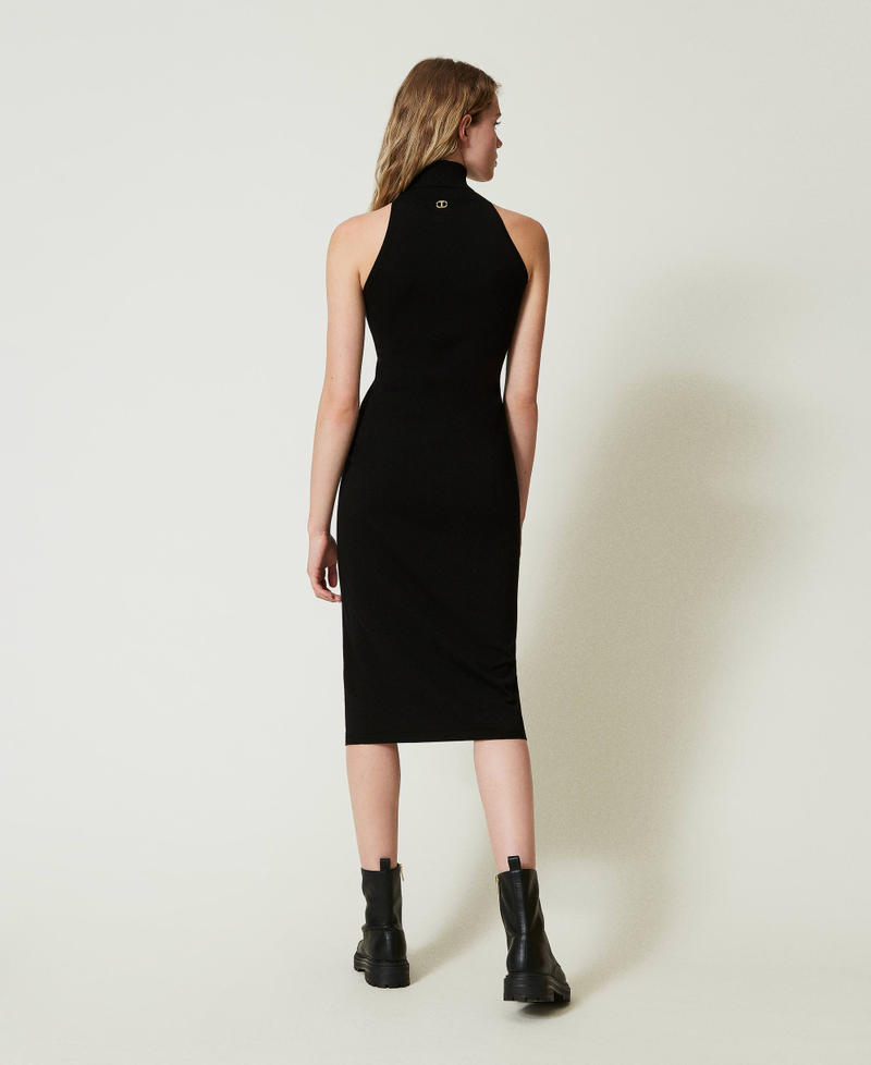 Scee by twin set Abito halter longuette in maglia Prezzo di fabbrica