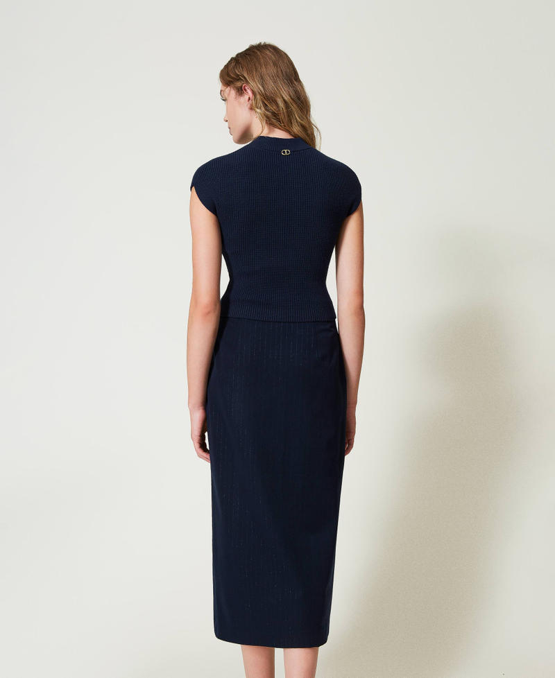 Scee by twin set Gonna longuette gessata lurex Comprare a buon mercato