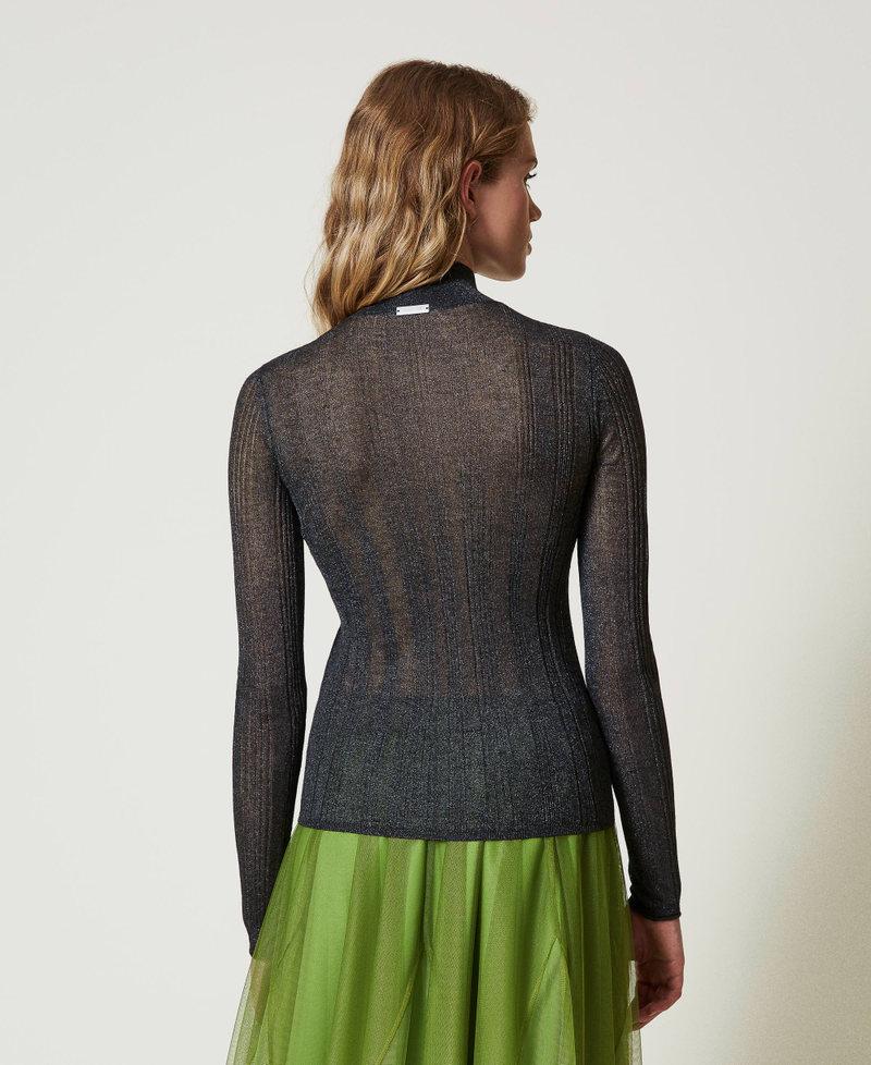 Scee by twin set Maglia fitted a costine con lurex Grande vendita