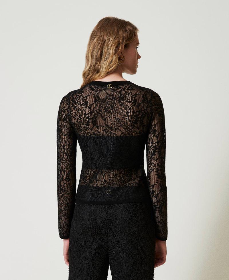 Scee by twin set Maglia jacquard effetto pizzo Flash Sale