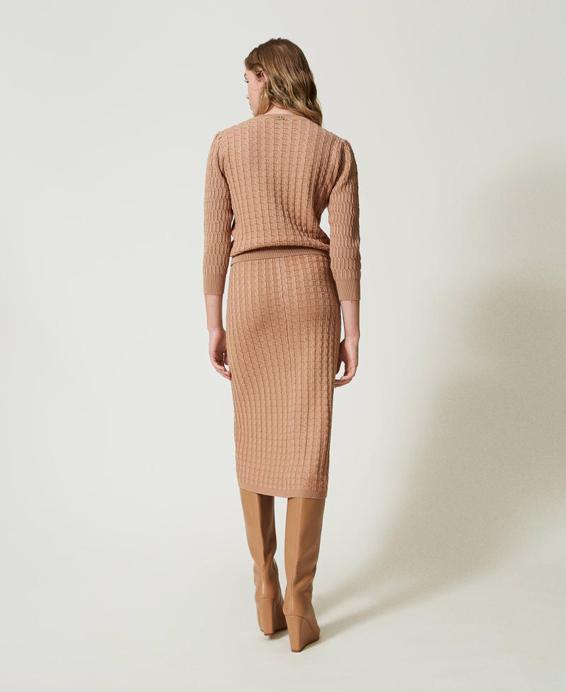 Scee by twin set Gonna longuette fitted in maglia con bottoni Shopping online