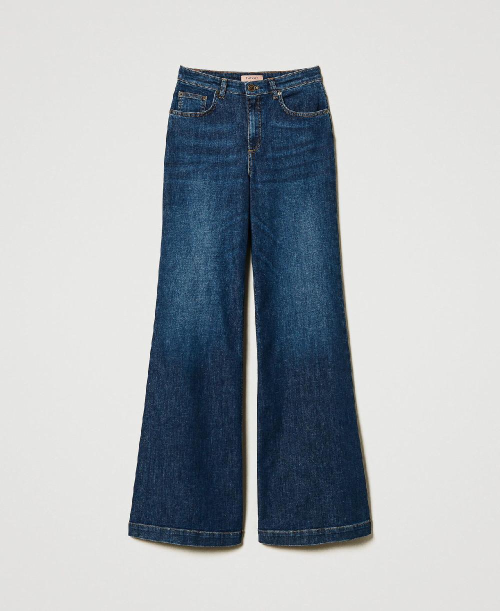 Scee by twin set Jeans wide leg cinque tasche Offerta per la Festa della Mamma