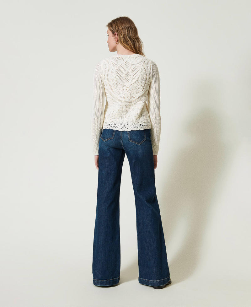 Scee by twin set Jeans wide leg cinque tasche Offerta per la Festa della Mamma