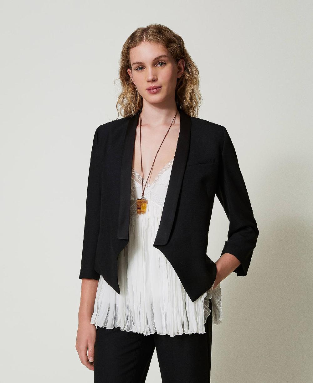 Scee by twin set Giacca blazer in serge misto lana Offerte esclusive