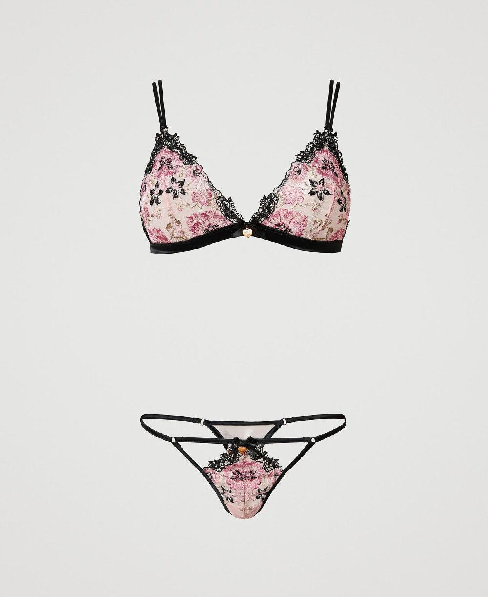 Scee by twin set Reggiseno a triangolo e perizoma con ricamo Bestseller