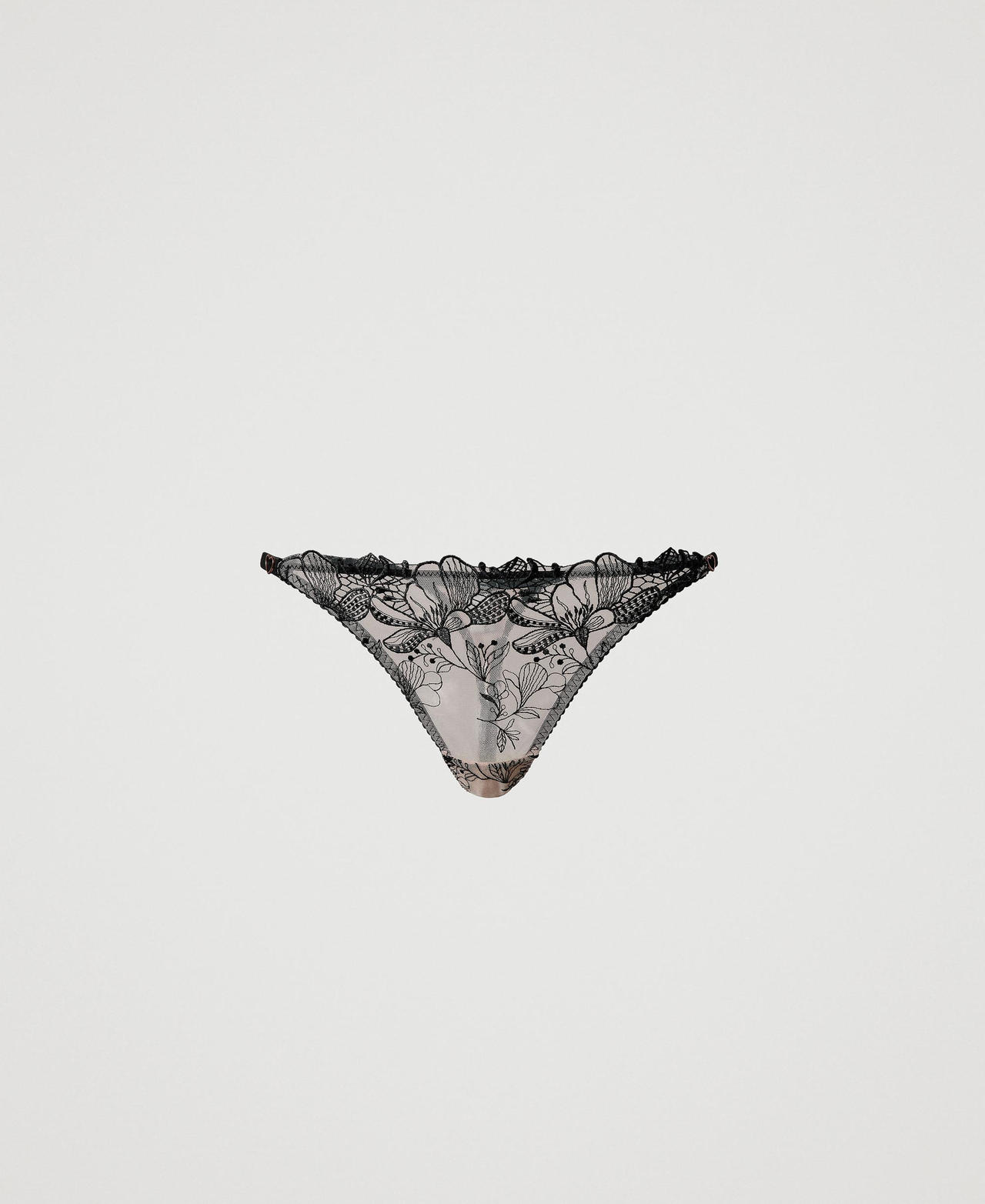Scee by twin set Slip perizoma in tulle ricamato Offerte stagionali