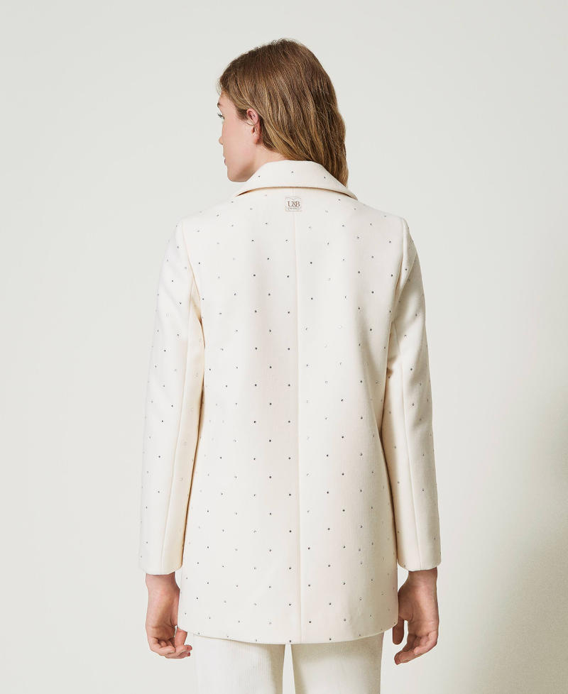 Scee by twin set Cappotto corto in panno con strass Enormi risparmi
