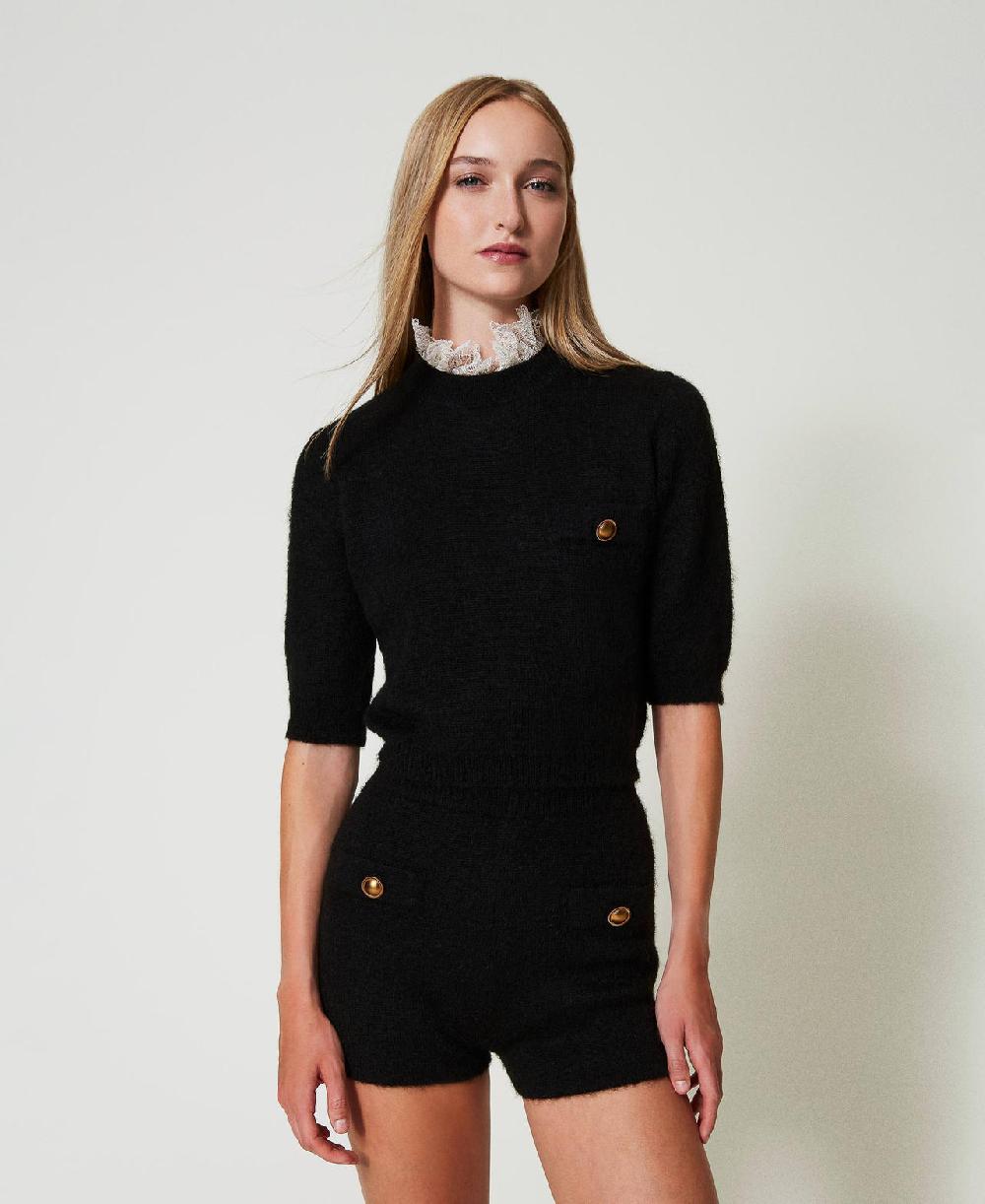 Scee by twin set Shorts 'Emily' in maglia misto mohair Super Saving Price