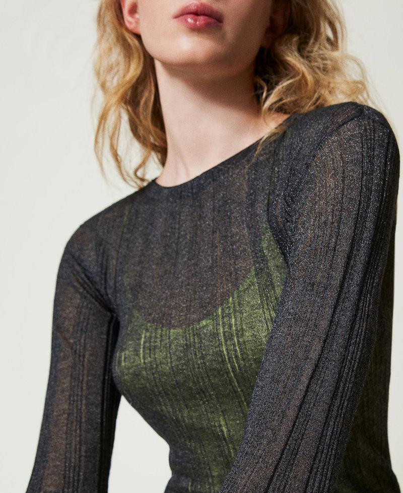 Scee by twin set Abito lungo fitted in maglia a costine Offerta settimanale