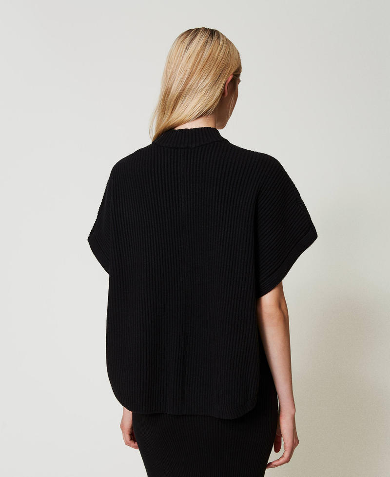 Scee by twin set Maglia a poncho a costine ACQUISTA ORA