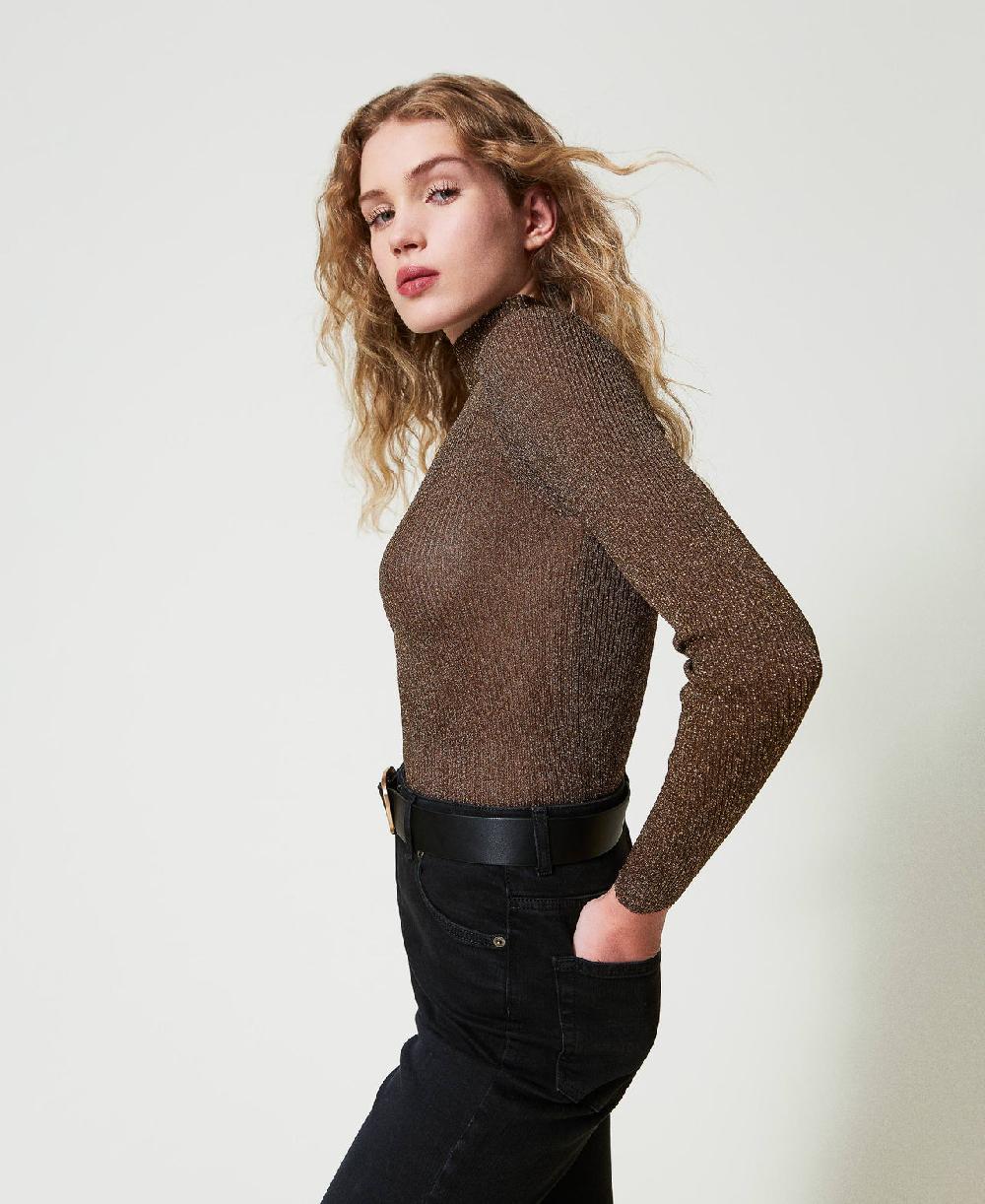 Scee by twin set Maglia lupetto in filato lurex Latest stili