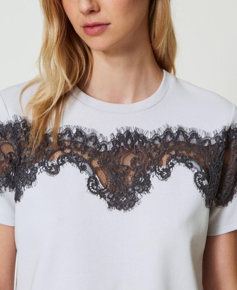 Scee by twin set T-shirt regular con pizzo intarsiato Ultimi due giorni