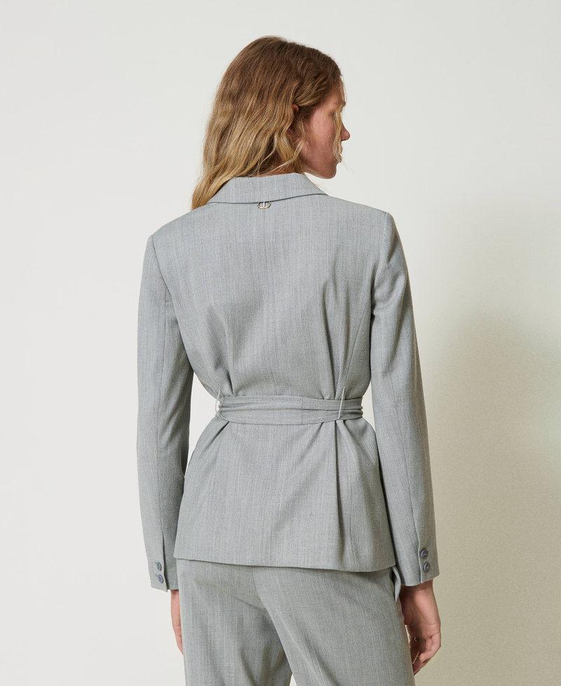 Scee by twin set Giacca blazer in misto lana con cintura Fino al 55% di sconto