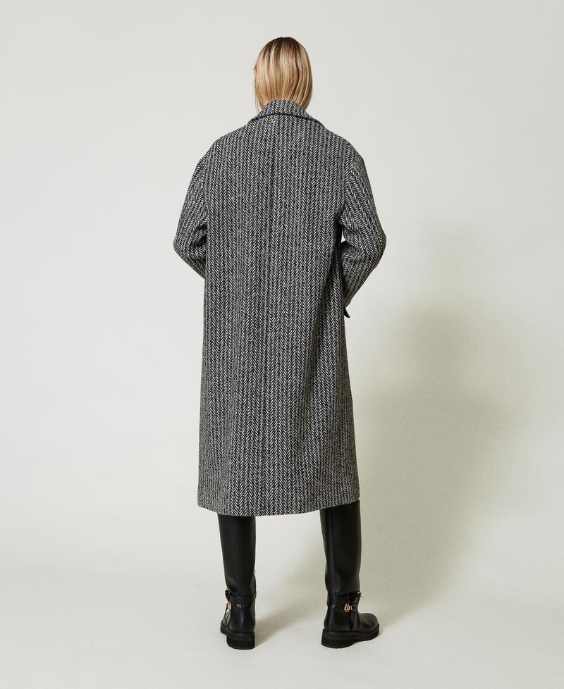 Scee by twin set Cappotto in misto lana gessato Discount Store per i nuovi prodotti
