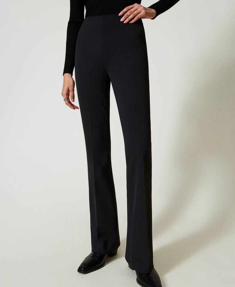 Scee by twin set Pantaloni flare a vita alta Super sconto