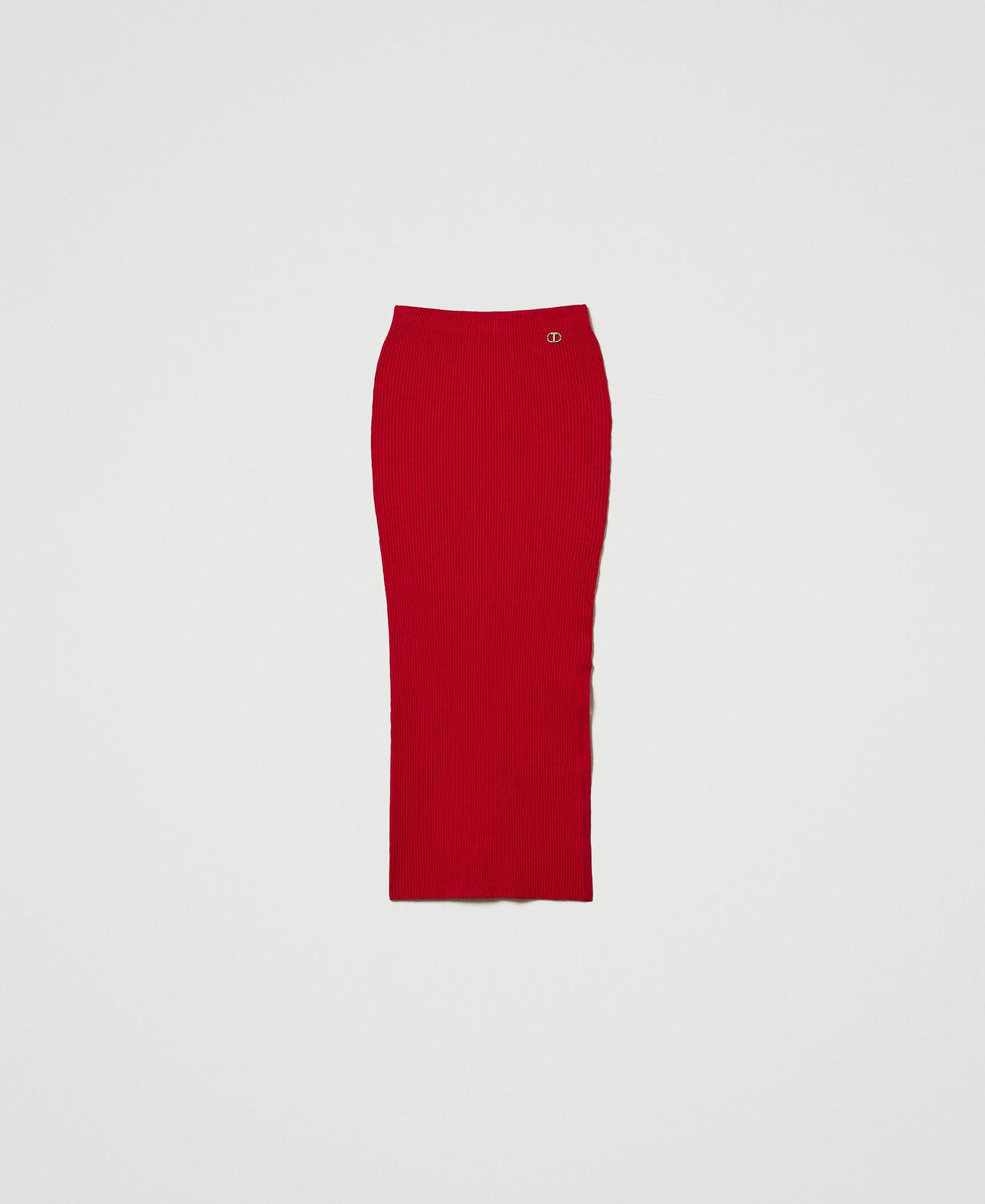 Scee by twin set Gonna longuette in maglia a costine Duty-free