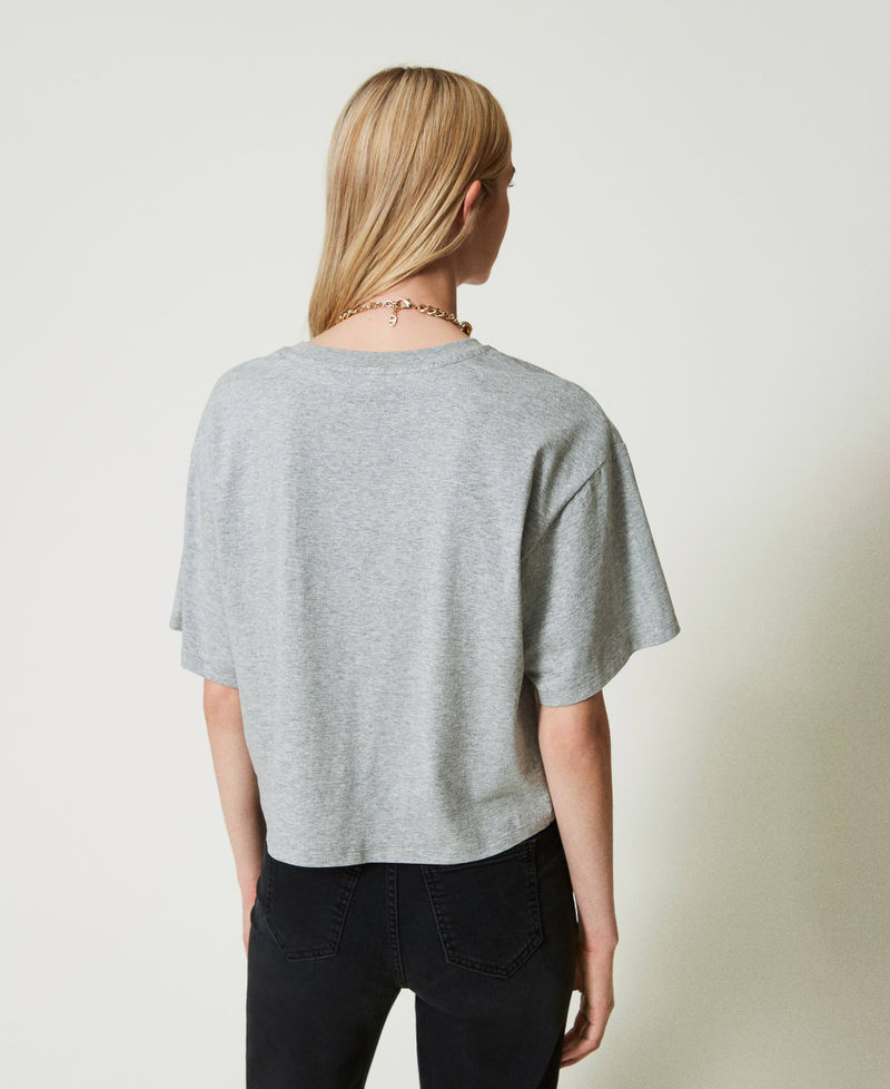 Scee by twin set T-shirt mélange con Oval T 50% di sconto per tempo limitato