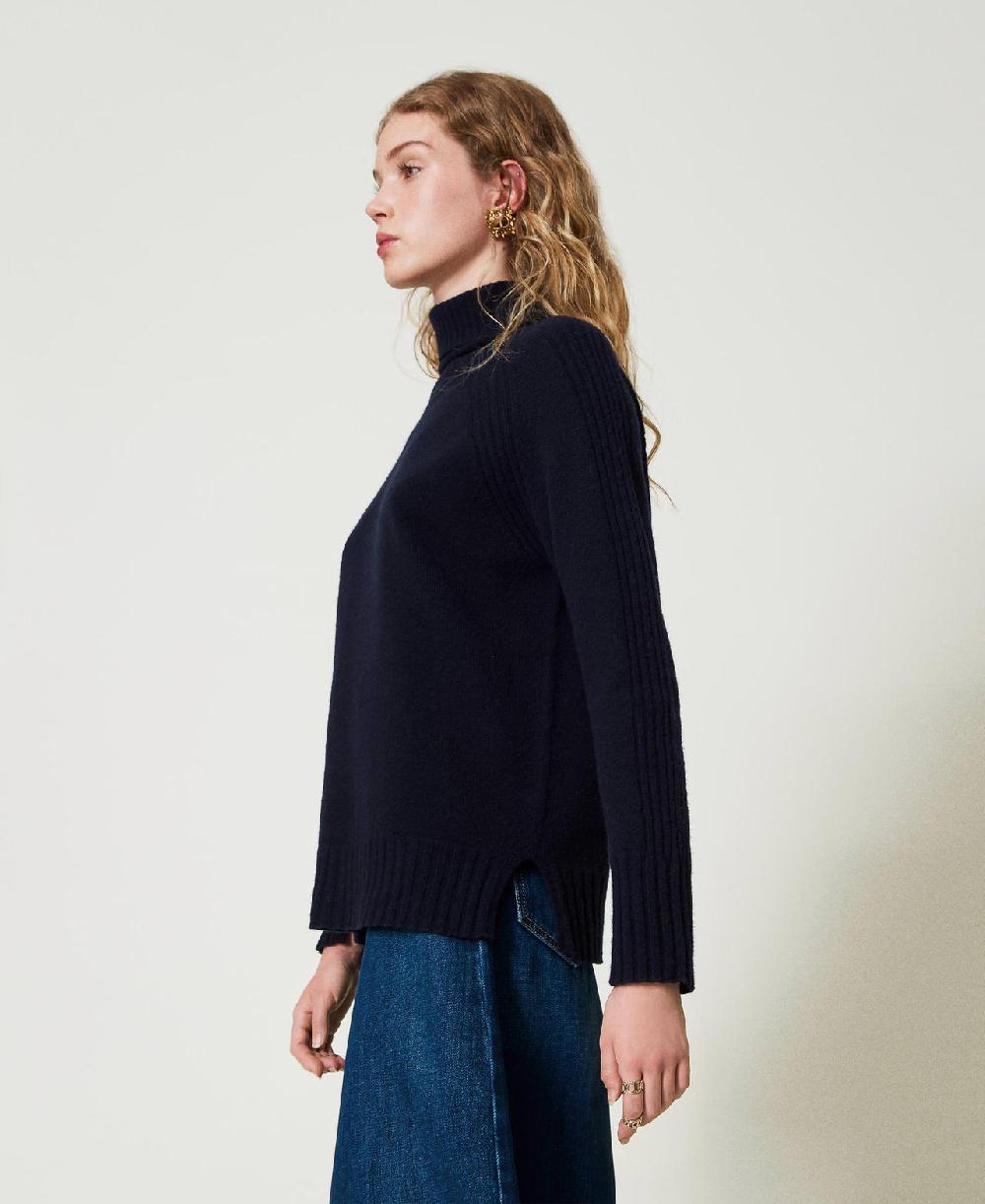 Scee by twin set Maglia dolcevita in lana e cashmere In Linea