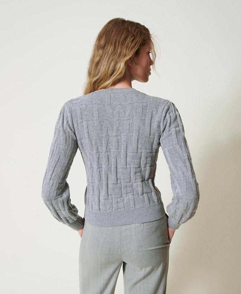 Scee by twin set Cardigan in cotone e cashmere con logo Promozione