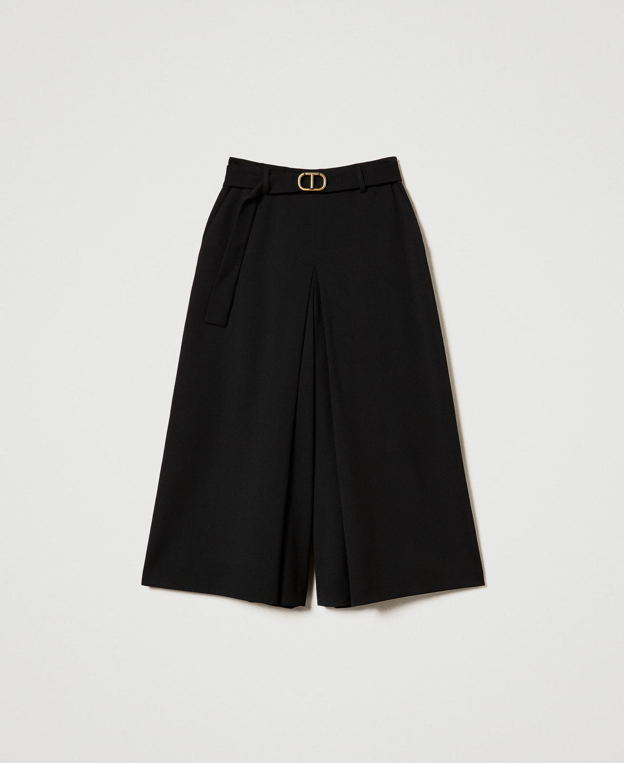 Scee by twin set Gonna pantalone in misto lana con cintura Spedizione Gratuita