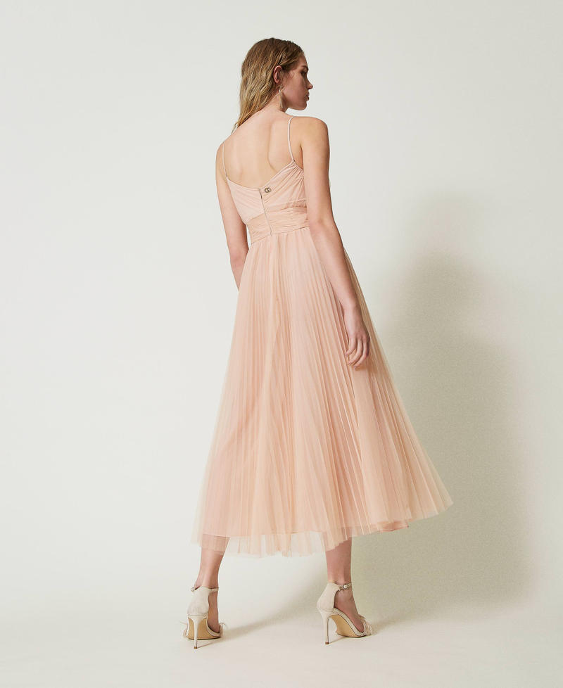 Scee by twin set Abito longuette in tulle plissé Soddisfazione Garantita