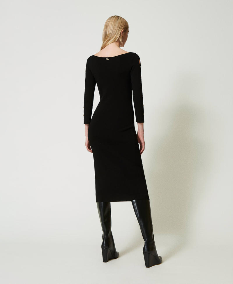 Scee by twin set Abito longuette in maglia con cut-out e borchie Acquista Ora