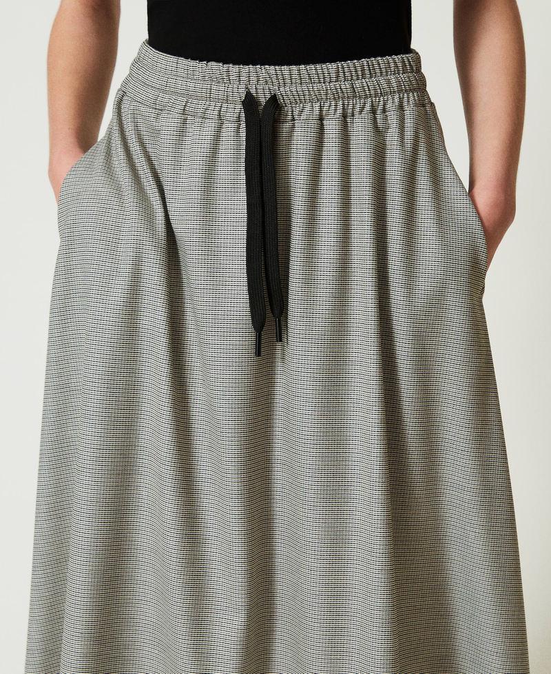 Scee by twin set Gonna longuette in pied de poule Promozione Limitata