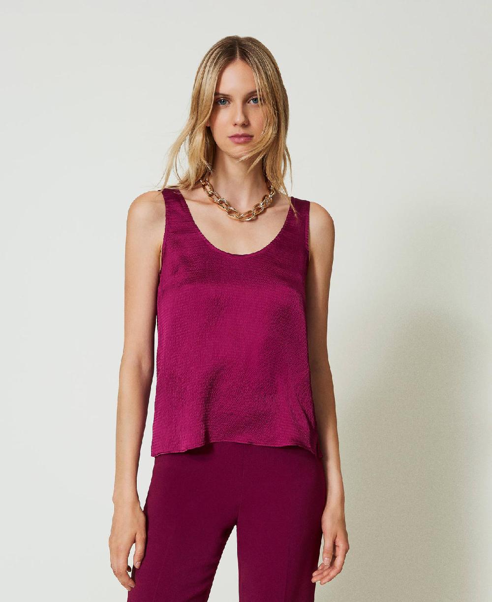 Scee by twin set Top in raso martellato Convenienza