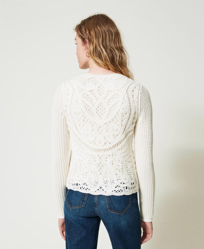 Scee by twin set Giacca in maglia misto lana crochet Sconto