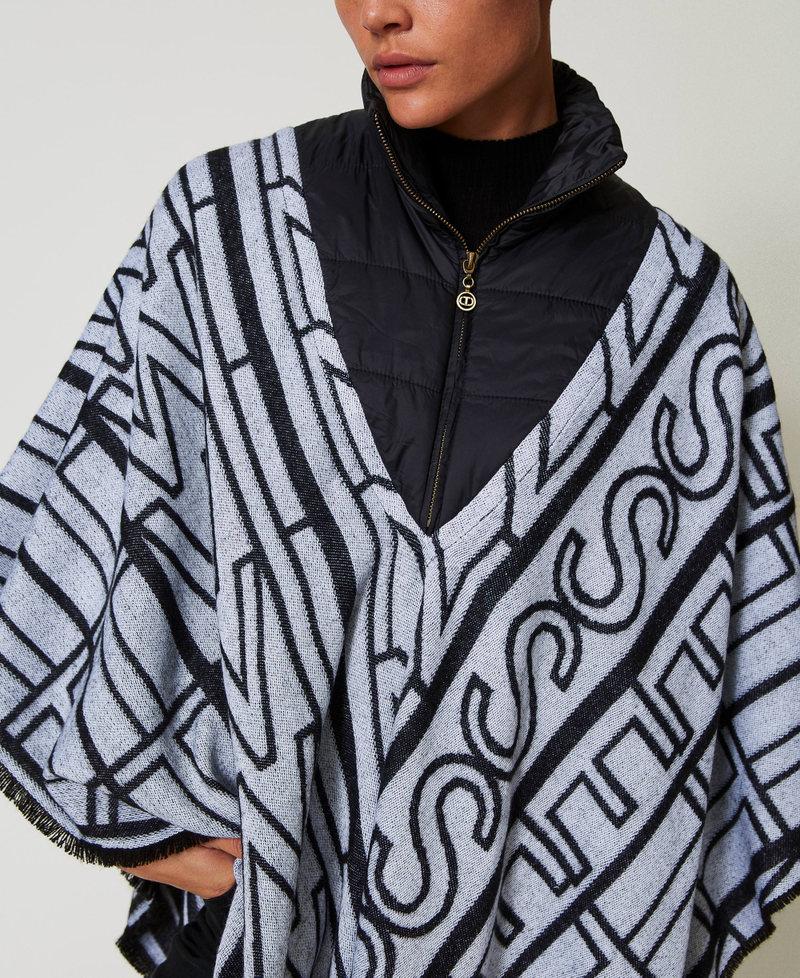 Scee by twin set Poncho jacquard con logo Offerta