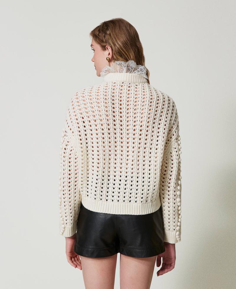 Scee by twin set Maglia in misto lana con mix di punti Offerte