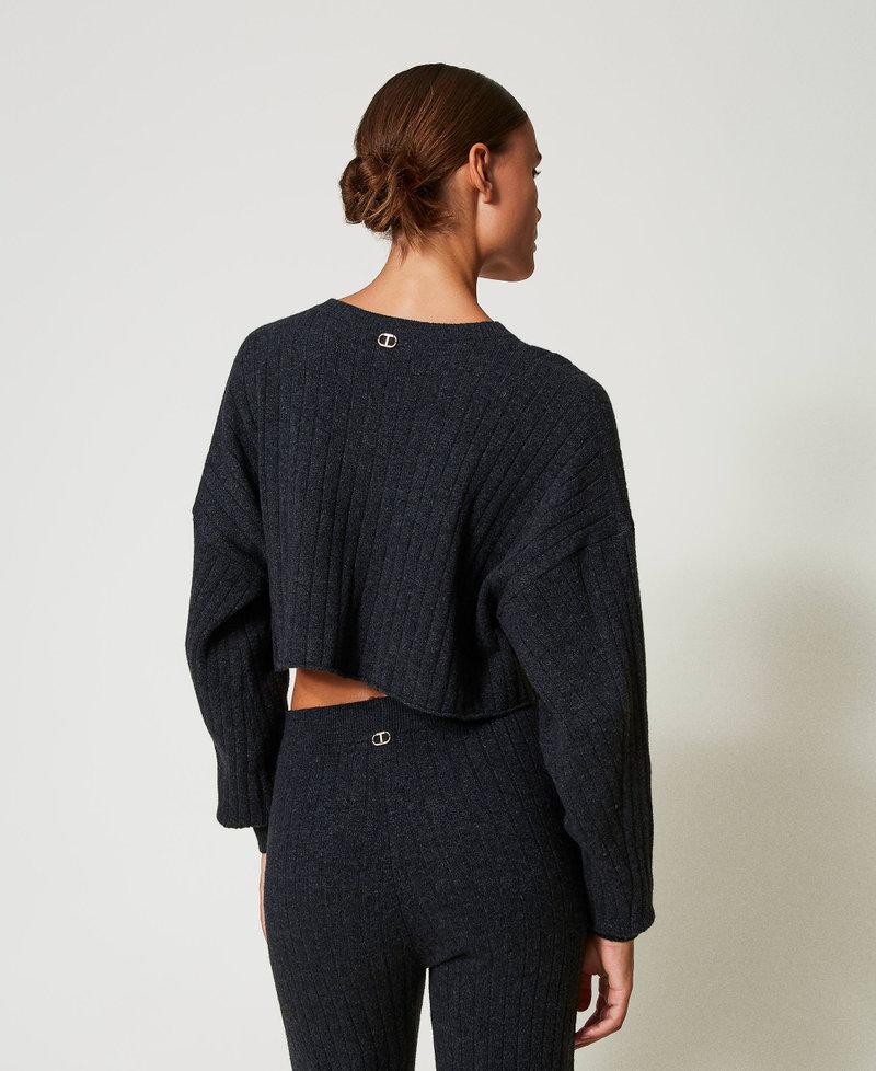 Scee by twin set Maglia cropped in misto lana In Saldo