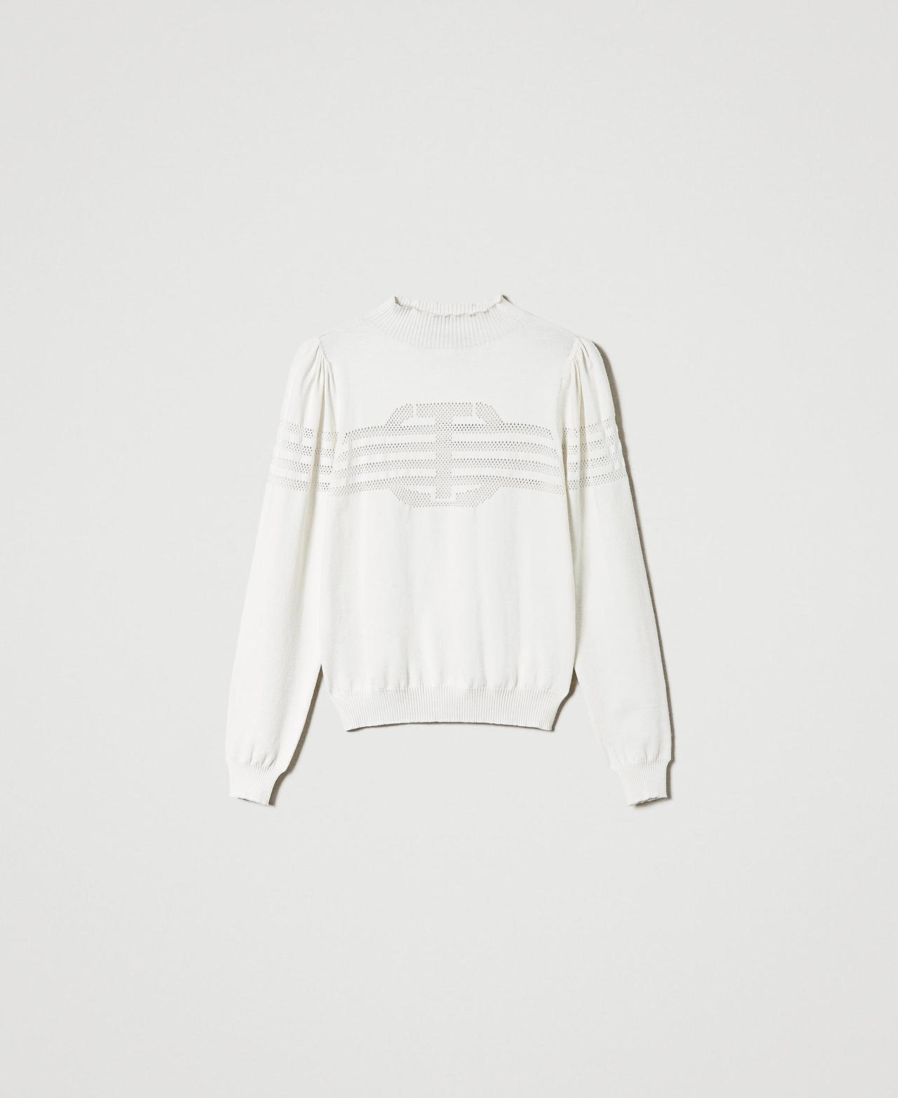 Scee by twin set Maglia lupetto con lavorazione Oval T Offerta esclusiva