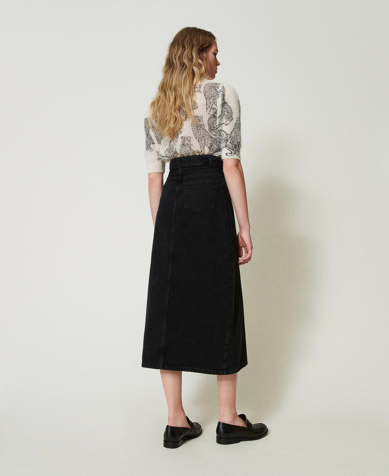Scee by twin set Gonna in jeans con cintura Offerta natalizia