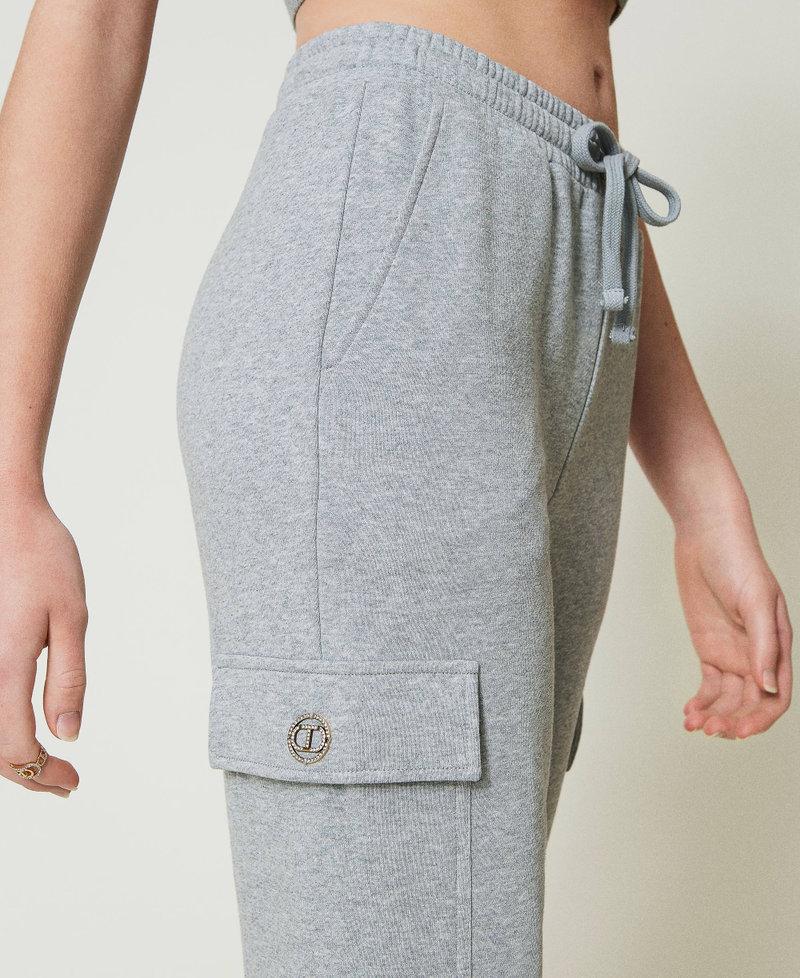 Scee by twin set Pantaloni joggers in felpa con Oval T Offerta Giorno del Papà