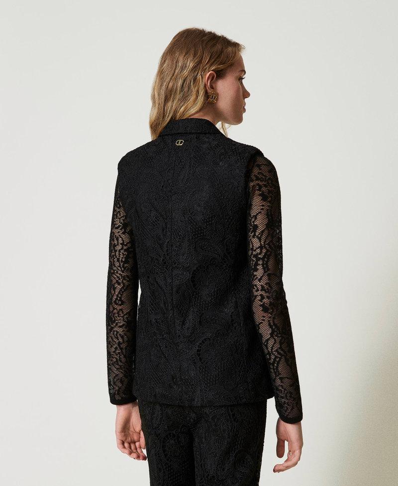 Scee by twin set Gilet doppiopetto in pizzo macramè Latest fashion