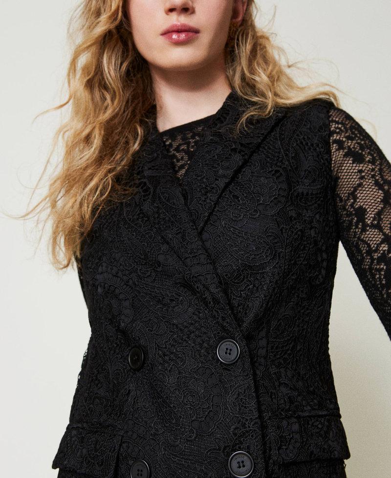 Scee by twin set Gilet doppiopetto in pizzo macramè Latest fashion