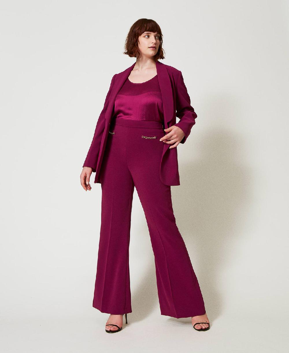 Scee by twin set Pantaloni flare con catena Oval T Bestseller