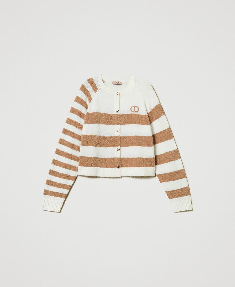 Scee by twin set Cardigan a righe bicolore Offerte giornaliere