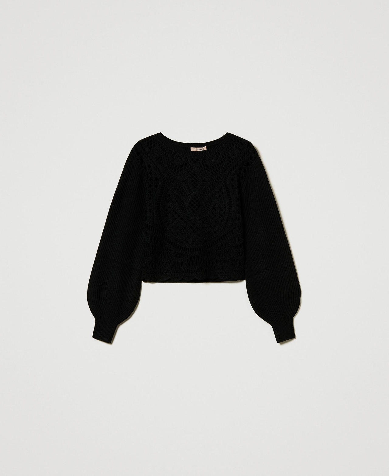 Scee by twin set Maglia in misto lana crochet Enormi risparmi