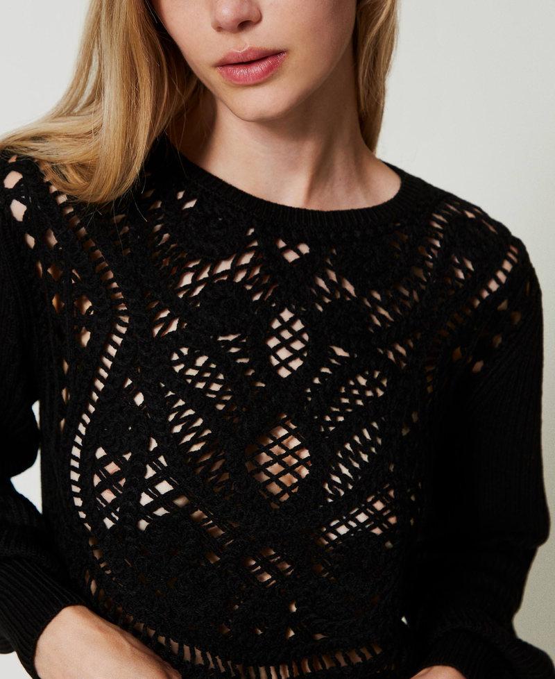 Scee by twin set Maglia in misto lana crochet Enormi risparmi