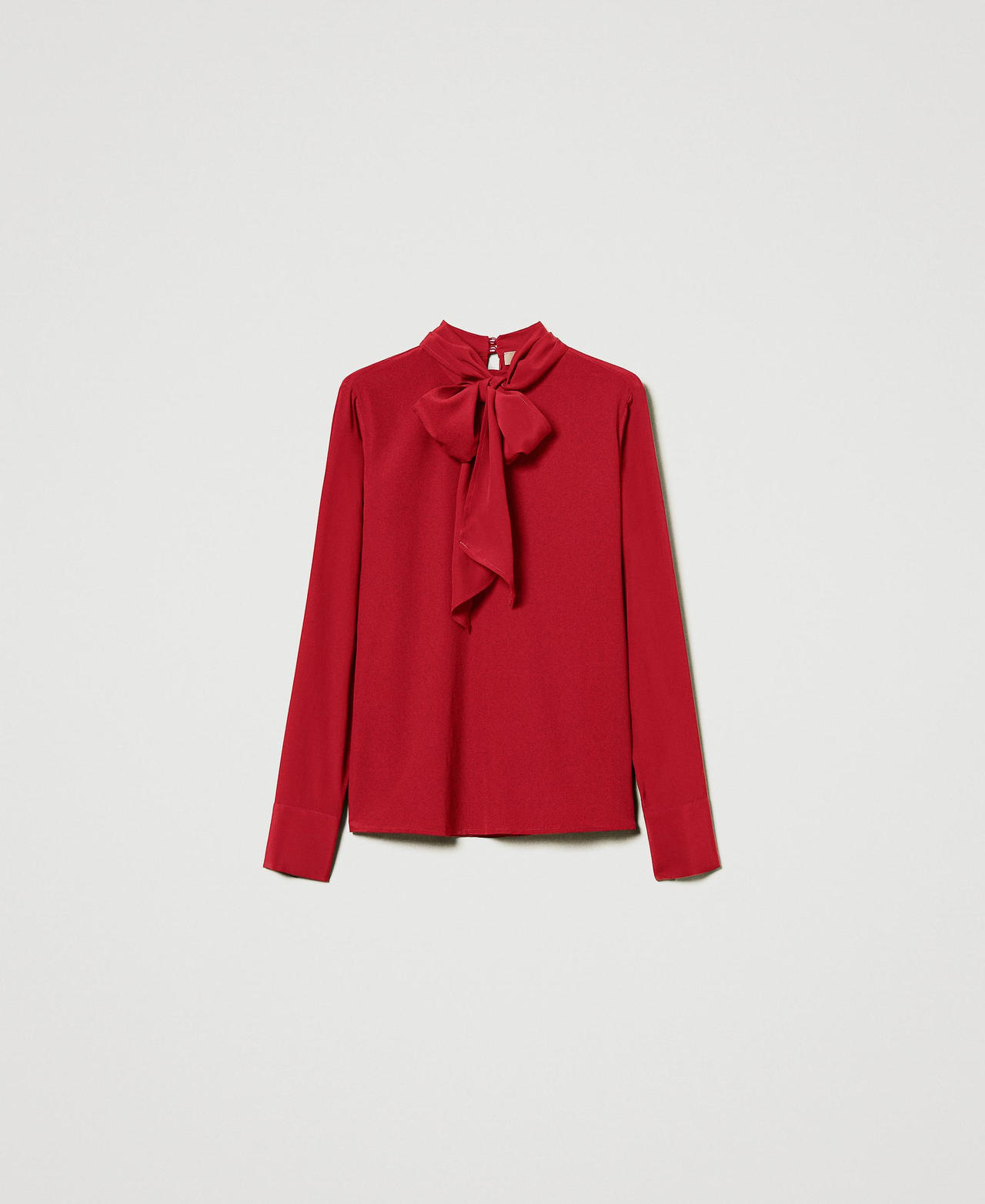 Scee by twin set Blusa misto seta con fiocco Prezzo basso
