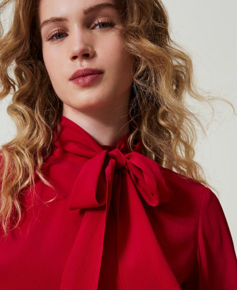 Scee by twin set Blusa misto seta con fiocco Prezzo basso