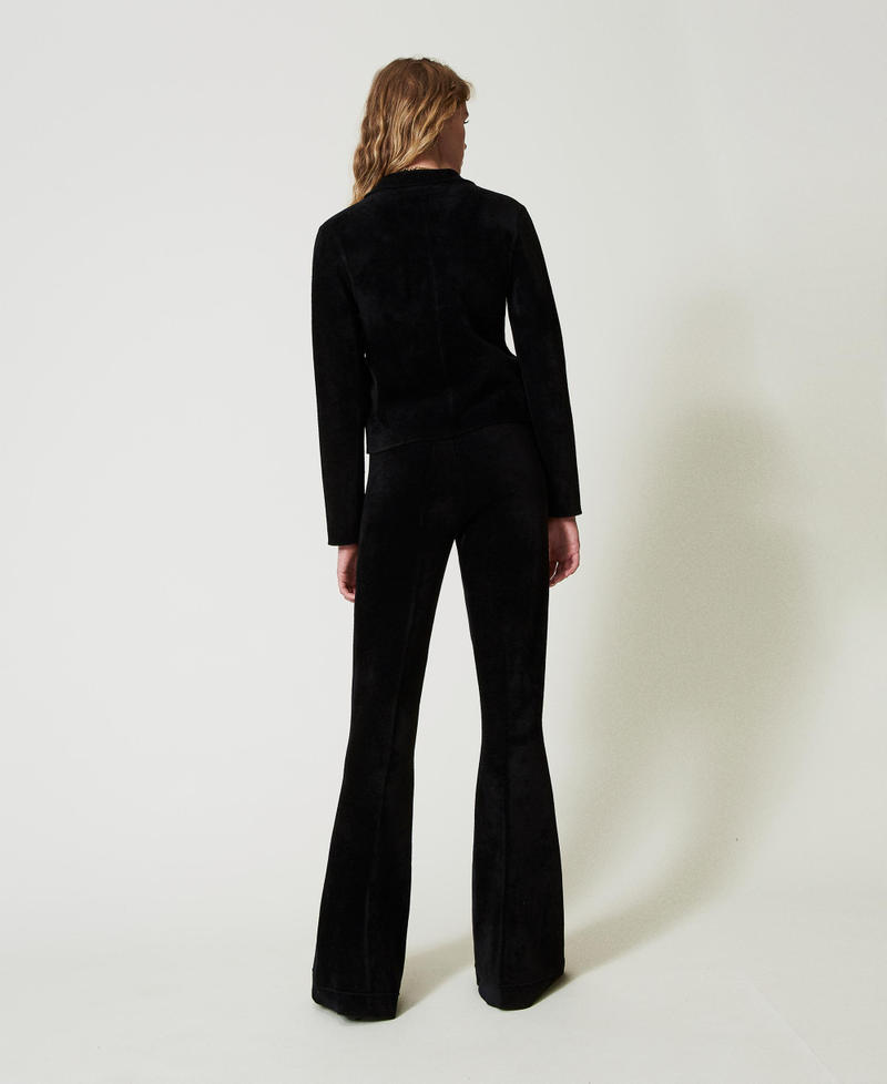 Scee by twin set Pantaloni flare in maglia con bottoni Oval T Offerta settimanale