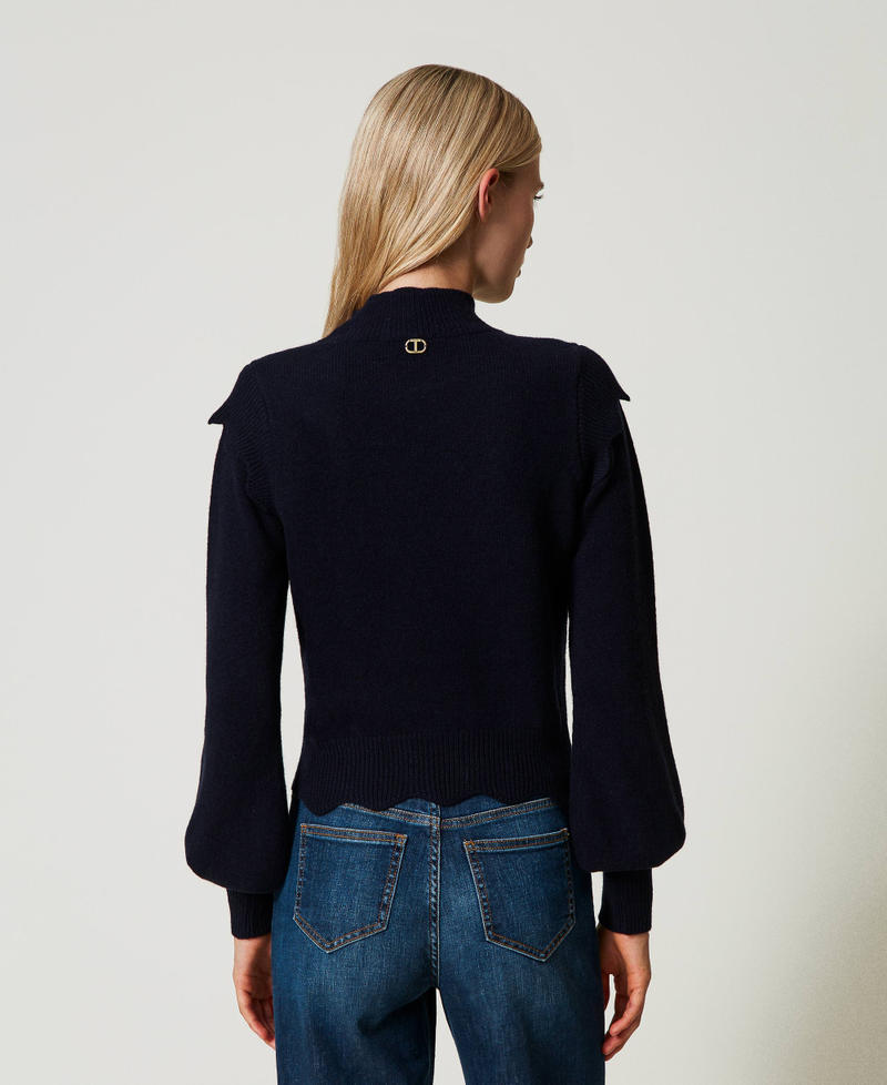 Scee by twin set Maglia in lana e cashmere con smerli Ultimi tre giorni