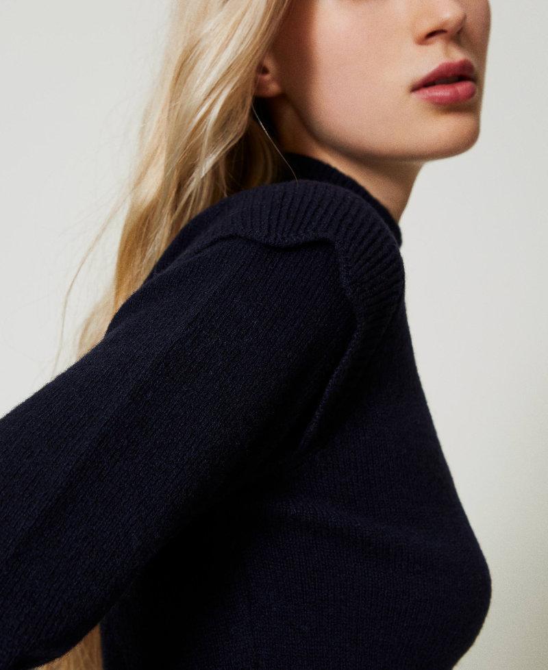 Scee by twin set Maglia in lana e cashmere con smerli Ultimi tre giorni