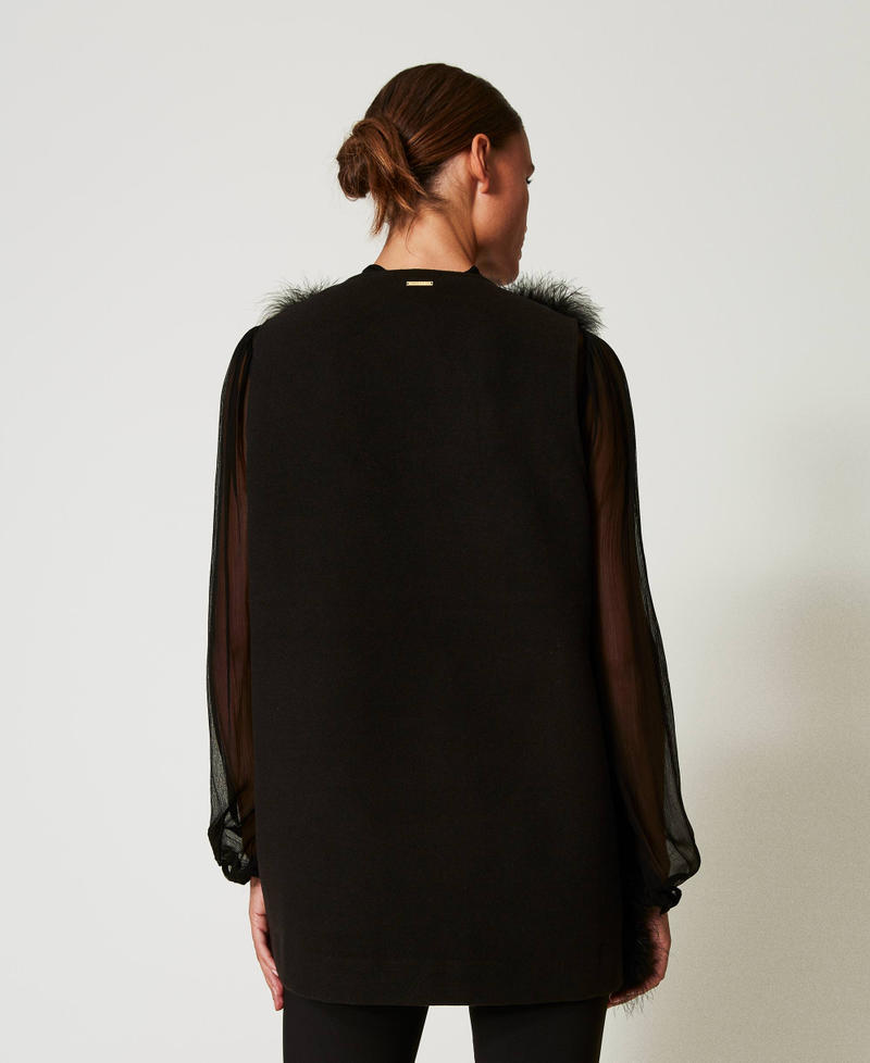 Scee by twin set Gilet con piume ACQUISTA ORA