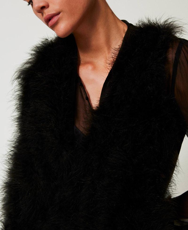 Scee by twin set Gilet con piume ACQUISTA ORA